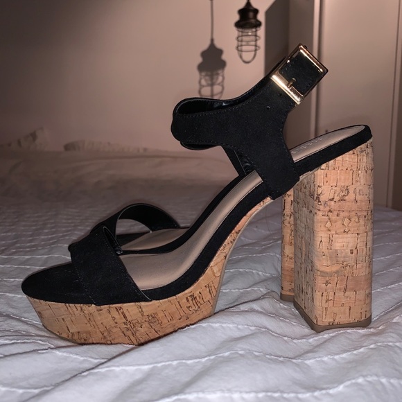 Black Wedge Heels, 8 US , Forever21 - Picture 3 of 6